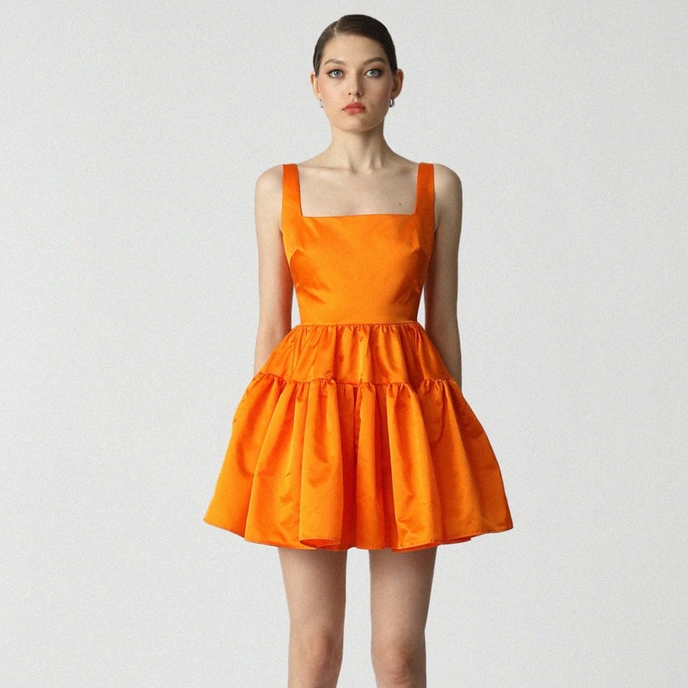 Vibrant Orange Mini Dress